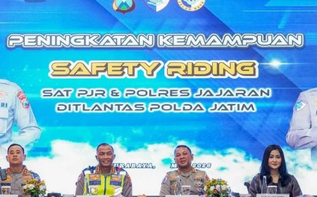 Satuan Patroli Jalan Raya Ditlantas Polda Jatim Gelar Peningkatan Kemampuan Safety Riding