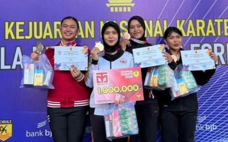 Bripda Salma Aulia, Polwan Ditpolsatwa Baharkam Polri Borong Medali di Kejurnas Karate PB FORKI 2026