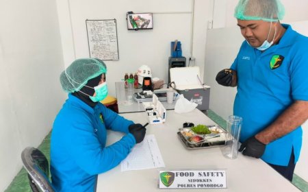 Polres Ponorogo Libatkan Sidokkes Pastikan Makanan Program MBG Aman Dikosumsi