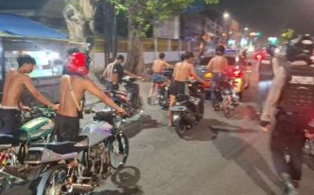 Patroli Pleton Siaga Polres Pasuruan Kota Amankan 14 Motor Diduga Balap Liar
