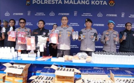 Ungkap 32 Kasus, Polresta Malang Kota Gagalkan Peredaran 8,9 Kg Ganja dan 1,6 Kg Sabu