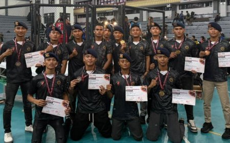 Brimob Polda Jatim Sabet 4 Emas Kejurprov MMA Surabaya