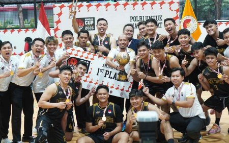 Tim Basket Polda Jatim Juara 1 Kapolri Cup 2026