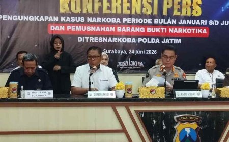 Ditresnarkoba Polda Jatim Musnahkan Barang Bukti Narkoba