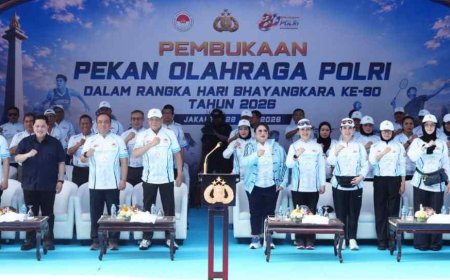 Menpora Erick Thohir Apresiasi Pekan Olahraga Polri 2026: Makin Banyak Event Olahraga, Makin Baik untuk Bangsa