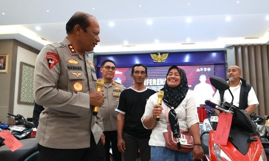 Polda Jatim Kembalikan Motor Korban Curanmor dan Begal Tanpa Biaya