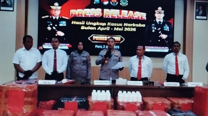 Polres Kediri Ungkap 46 Kasus Narkotika dan Okerbaya, Mengamankan 50 Tersangka