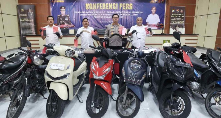 Polda Jatim Ungkap 195 Kasus 3C Selama Juni 2026, Amankan 222 Tersangka untuk Jaga Keamanan Masyarakat
