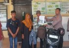 Polsek Kembangbahu Polres Lamongan  Serahkan Sepeda Motor Temuan kepada Keluarga Pemilik