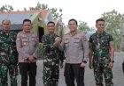 Kapolres Lamongan Perkuat Sinergitas TNI - Polri, Kunjungi Yonif TP 887/KJM dan Tinjau Lokasi TMMD