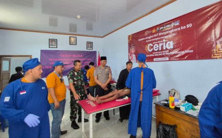 Hari Bhayangkara ke – 80, Polres Blitar Gelar Khitanan Massal Gratis di Kanigoro