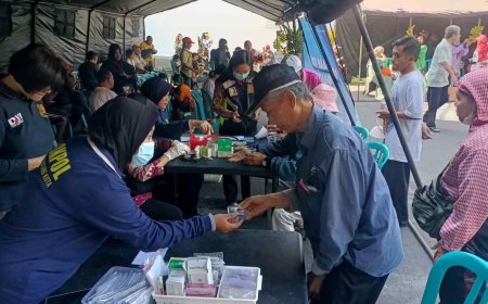 Polresta Malang Kota Gelar Bakkes, 200 Warga Ikuti Cek Kesehatan Gratis di Hari Bhayangkara ke - 80