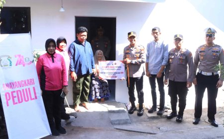 Hari Bhayangkara ke – 80, Polres Ngawi Bedah Dua Rumah Jadi Layak Huni, Hadirkan Senyum dan Harapan Warga