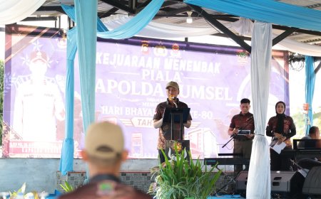 Tekankan Soliditas dan Jaga Kamtibmas,  Kapolda Sumatera Selatan Buka Kejuaraan Menembak