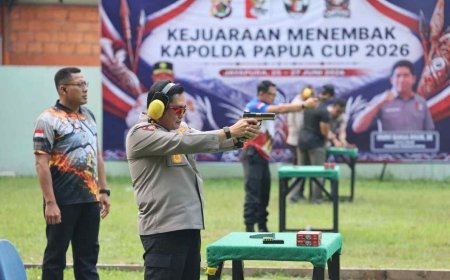 Bangun Sinergi dan Soliditas, Astama Ops Kapolri Latihan Menembak Bersama Jajaran Polda Papua