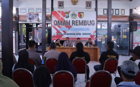 Perkuat Kamtibmas Berbasis Musyawarah, Ditbinmas Polda Jatim Asistensi Omah Rembug di Polres Gresik