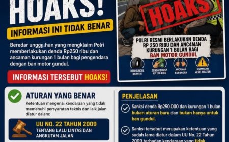 Korlantas Polri: Masyarakat Diimbau Tidak Mudah Percaya Hoaks Terkait Polisi Akan Denda Rp 250 Ribu untuk Ban Gundul