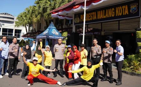 Polresta Malang Kota Bagikan 600 Porsi Makan Gratis, Warga Antusias dan Manfaatkan Layanan Cek Kesehatan Gratis
