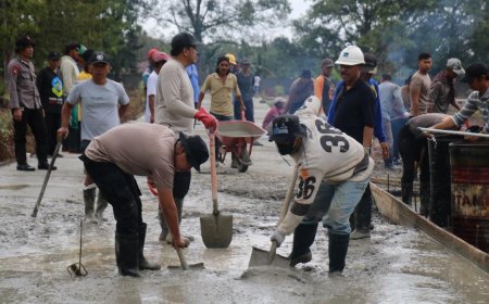 Gotong Royong Bersama Satgas Ops Damai Cartenz, Warga Mimika Rasakan Manfaat Akses Pemakaman Lebih Baik