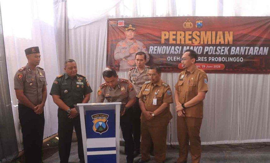 Kapolres  Probolinggo Resmikan Renovasi Polsek Bantaran dan Besuk,Tekankan Optimalisasi Pelayanan Publik