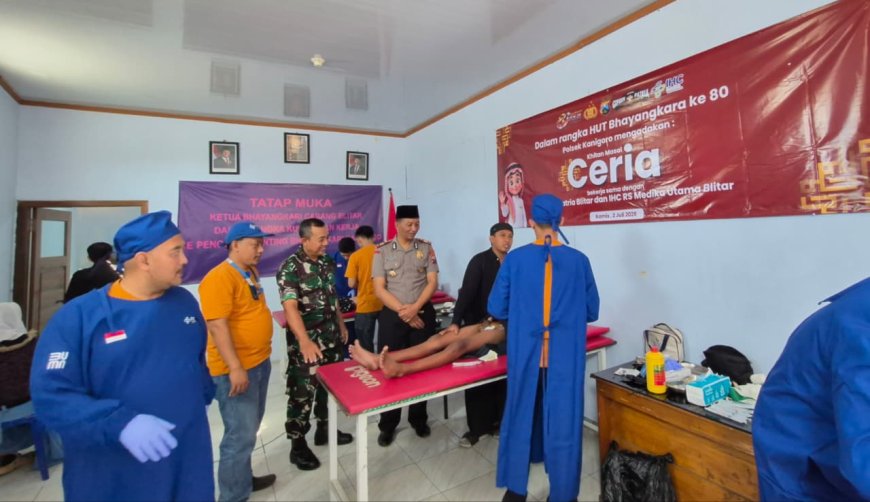 Hari Bhayangkara ke – 80, Polres Blitar Gelar Khitanan Massal Gratis di Kanigoro