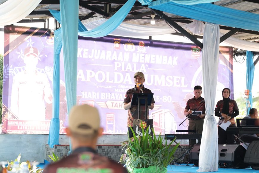 Tekankan Soliditas dan Jaga Kamtibmas,  Kapolda Sumatera Selatan Buka Kejuaraan Menembak