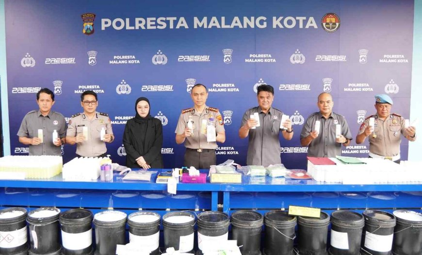 Polresta Malang Kota Bongkar Peredaran Kosmetik Ilegal Omzet Tembus Rp.100 Juta