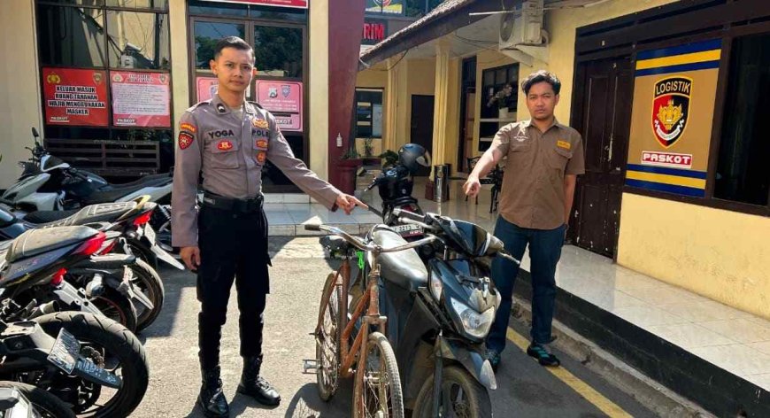 Polres Pasuruan Kota Amankan Tersangka Pencuri Motor di Pohjentrek