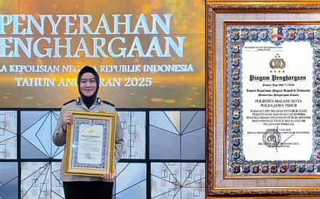 Polresta Malang Kota Terima Penghargaan Pelayanan Publik Kapolri