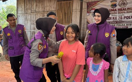 Tim Trauma Healing Polda Jatim Bantu Pulihkan Warga Terdampak Gempa NTT