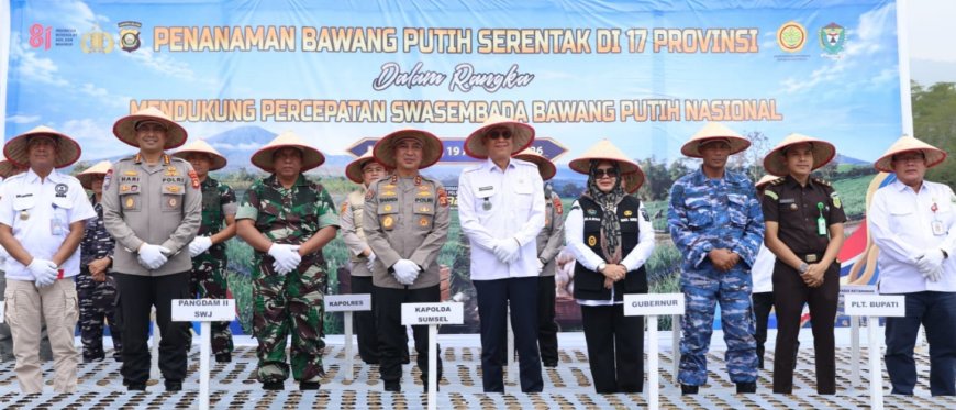Dukung Swasembada Bawang Putih Nasional, Polda Sumsel Targetkan Panen 810 Ton