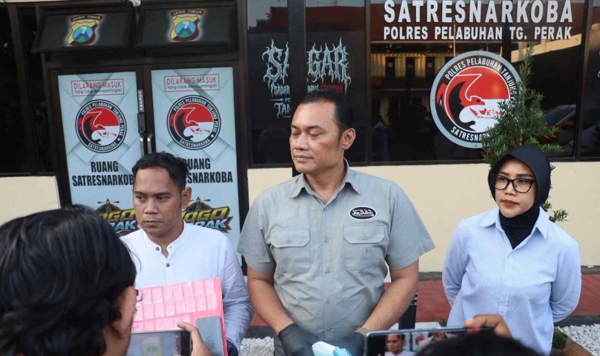 Polres Pelabuhan Tanjung Perak Amankan Residivis Pengedar Narkoba Sita 89,81 Gram Sabu